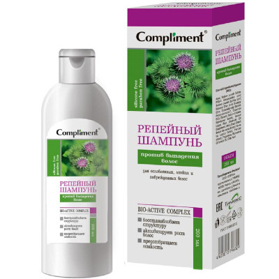 Изображение товара Шампунь Compliment Репейный против выпадения волос, 200мл