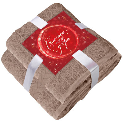 Изображение товара Набор полотенец Verossa Amento махровых цвет молочный шоколад