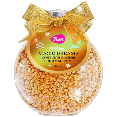 Изображение товара Соль для ванны 7 Days Magic Dreams с шиммером, 330г