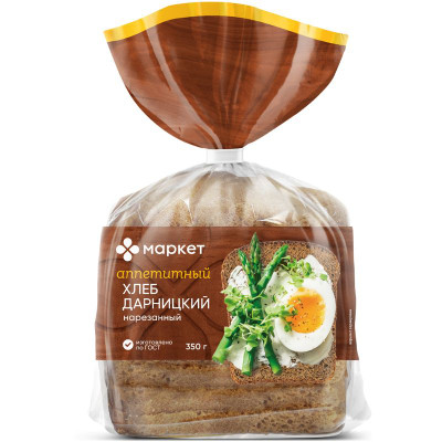Изображение товара Хлеб Дарницкий формовой нарезка Маркет Перекрёсток, 350г
