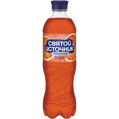 Изображение товара Напиток газированный Святой Источник со вкусом красного апельсина, 500мл