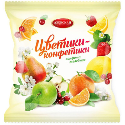 Изображение товара Конфеты Азовская КФ Цветики-Конфетики желейные, 250г