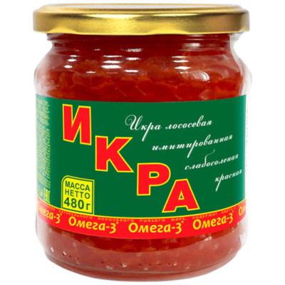 Изображение товара Икра Балтийский Берег лососевая имитированная, 420г