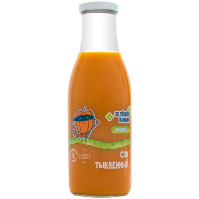 Изображение товара Сок Тыквенный с мякотью Зелёная Линия, 500мл