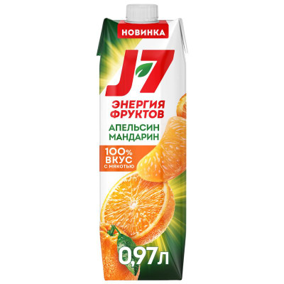 Изображение товара Нектар J7 апельсин-мандарин детский, 970мл