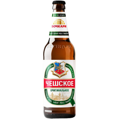 Изображение товара Пиво Бочкари оригинальное светлое фильтрованное пастеризованное, 440мл