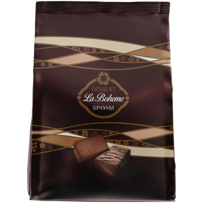 Изображение товара Конфеты глазированные La Boheme Брауни сбивные суфле, 200г