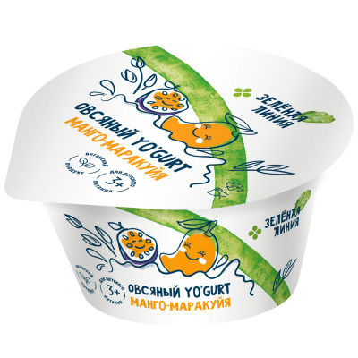 Изображение товара Продукт овсяный Yogurt Манго-Маракуйя Зелёная Линия, 130г