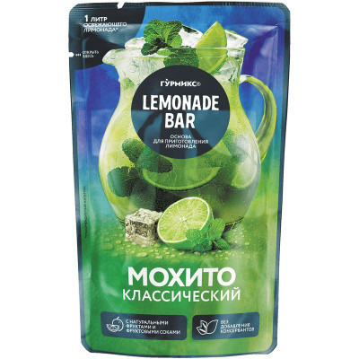 Изображение товара Концентрат Гурмикс Мохито основа для приготовления лимонада, 150г