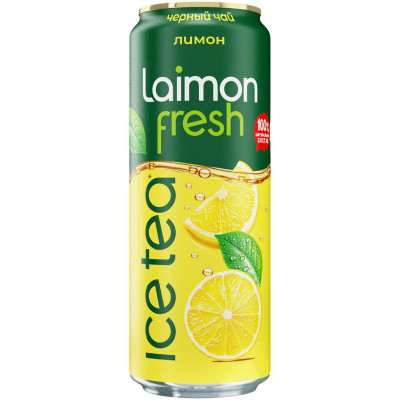 Изображение товара Холодный чай Laimon Fresh чёрный с лимоном, 450мл