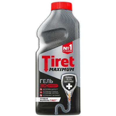 Изображение товара Средство Tiret для канализационных труб дезинфицирующее, 465мл