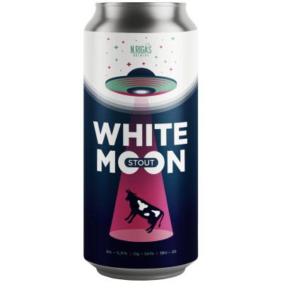 Изображение товара Напиток пивной White Moon Stout непастеризованный нефильтрованный, 450мл