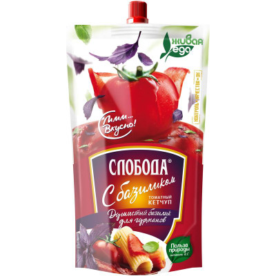 Изображение товара Кетчуп Слобода с базиликом, 320г