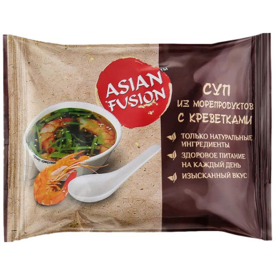 Изображение товара Суп Asian Fusion из морепродуктов с креветками, 12г