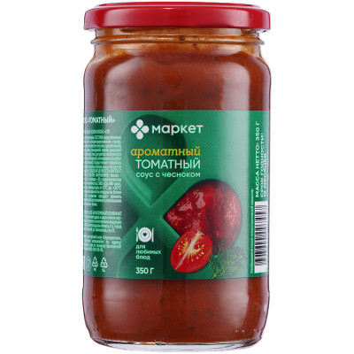 Изображение товара Соус Томатный с чесноком Маркет, 350г