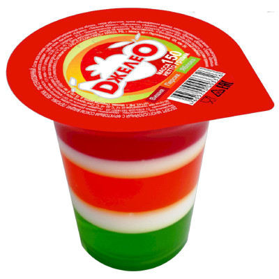 Изображение товара Десерт многослойный ДжелеО Вишня-Персик-Яблоко, 150г