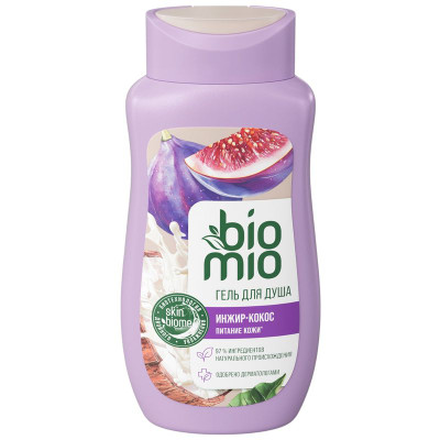 Изображение товара Гель BioMio Bio Shower Gel натуральный для душа с экстрактом инжира и маслом кокоса, 250мл