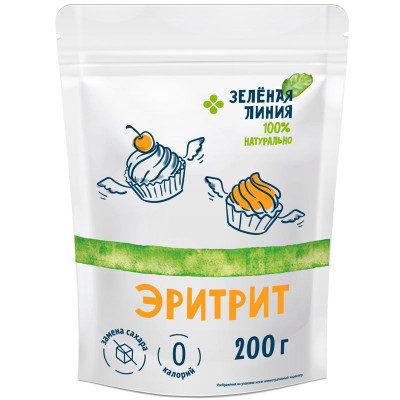 Изображение товара Подсластитель Эритрит Зелёная Линия, 200г