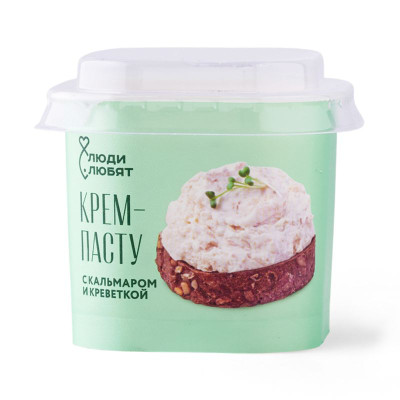Изображение товара Крем-паста кальмар с креветкой пастеризованная Люди Любят, 150г