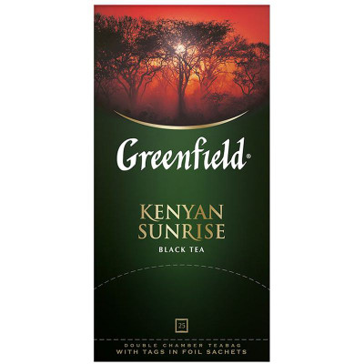 Изображение товара Чай Greenfield Kenyan Sunrise чёрный в пакетиках, 25х2г