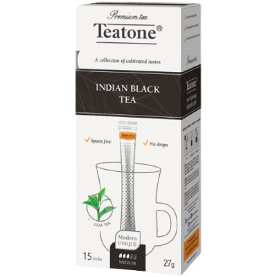 Изображение товара Чай Teatone Индийский в стиках чёрный, 15х1.8г
