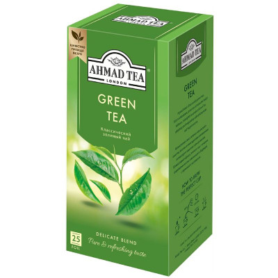 Изображение товара Чай Ahmad Tea Китайский зелёный в пакетиках, 25х2г