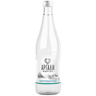 Изображение товара Вода Аргали Мэргэн минеральная природная лечебно-столовая питьевая Скважина № 26 газированная, 500мл