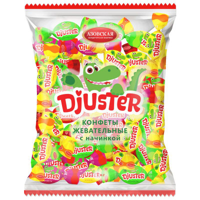 Изображение товара Конфеты Азовская КФ Djuster жевательные с начинкой
