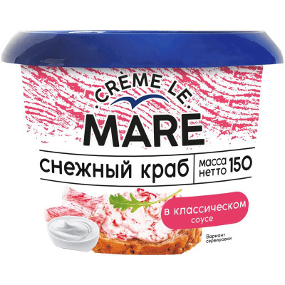 Изображение товара Краб Creme Le Mare мясо в соусе, 150г