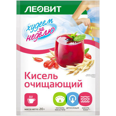 Изображение товара Кисель диетический Леовит очищающий, 20г