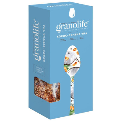 Изображение товара Гранола Granolife кокос-семена чиа, 400г