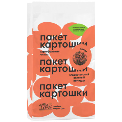 Изображение товара Чипсы картофельные Пакет Картошки с томатом 100г