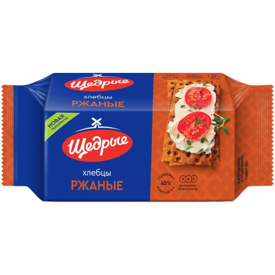 Изображение товара Хлебцы Щедрые ржаные, 100г