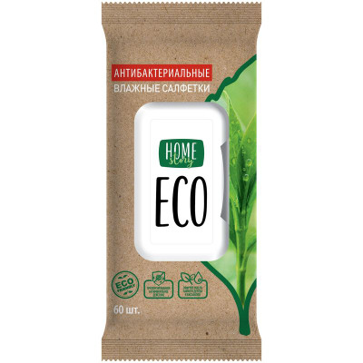 Изображение товара Салфетки WWА влажные с антибактериальным эффектом Home Story, 60шт
