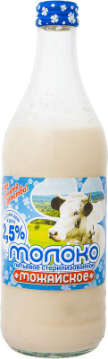 Изображение товара Молоко Можайское стерилизованное 2.5%, 450мл