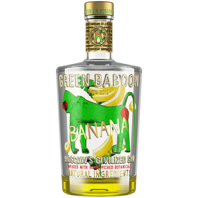 Изображение товара Джин Green Baboon Банана 37.5%, 500мл
