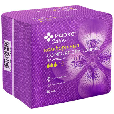 Изображение товара Прокладки Comfort dry normal женские гигиенические Маркет, 10шт