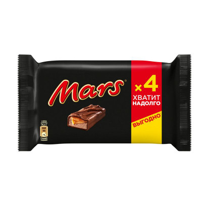 Изображение товара Батончик Mars шоколадный с карамелью и нугой, 4х40,5г