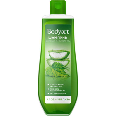 Шампунь Bodyart Алоэ и крапива для всех типов волос, 400мл