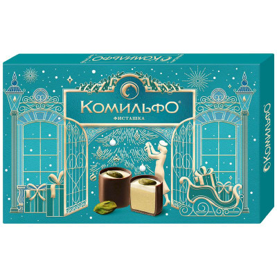 Изображение товара Конфеты Комильфо Фисташка шоколадные с двухслойной начинкой, 116г