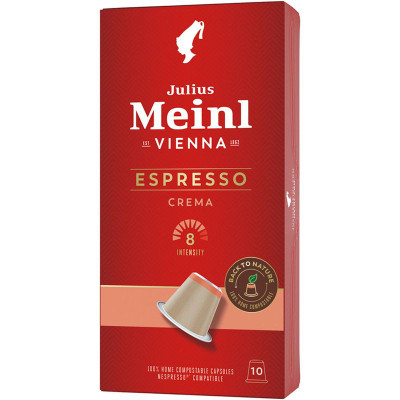 Изображение товара Кофе в капсулах Julius Meinl Эспрессо Крема натуральный жареный молотый, 10х5.6г