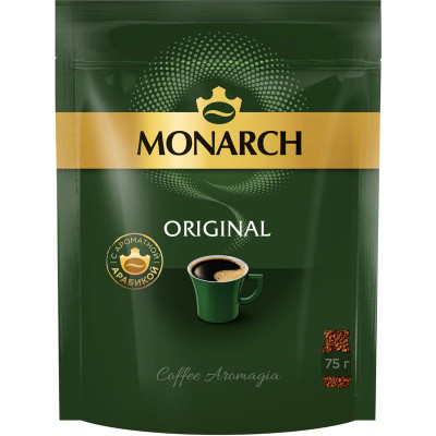 Изображение товара Кофе Monarch Original натуральный растворимый сублимированный, 75г