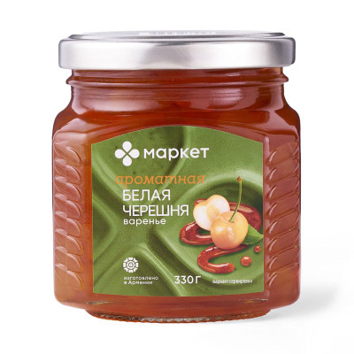 Изображение товара Варенье из белой черешни Маркет, 330г