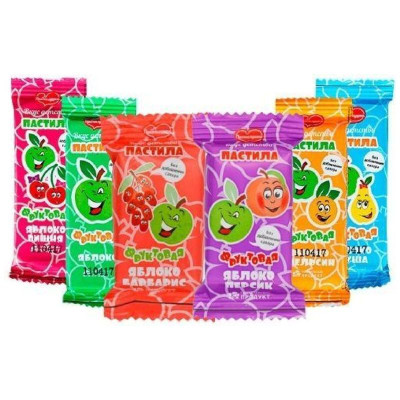 Изображение товара Пастила Пастилушка Ассорти натуральная яблочная