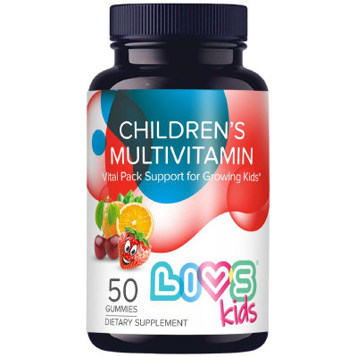 Изображение товара БАД Livs Мультивитаминный комплекс для детей со вкусом фруктов и ягод, 50шт