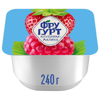Изображение товара Йогурт Фругурт Клубника-Малина фруктовый 2%, 240г
