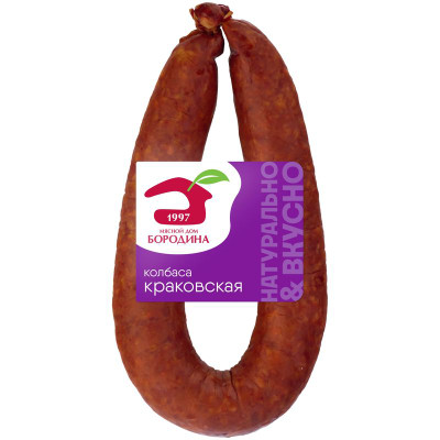 Изображение товара Колбаса полукопчёная МД Бородина Краковская, 400г