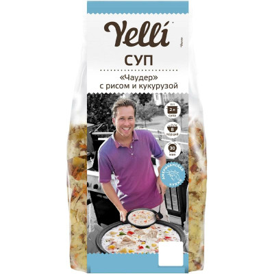 Изображение товара Суп Yelli Чаудер с рисом и кукурузой, 190г