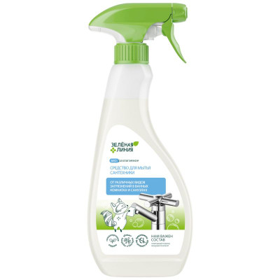 Изображение товара Средство для мытья сантехники кислотное Зелёная Линия, 500мл