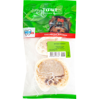 Изображение товара Лакомство TitBit Крутон говяжий для собак, 62г